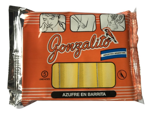 AZUFRE GONZALITO PAQUETE X 5 UNID